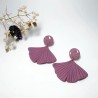 Boucles d’oreilles Olya – Bijou feuille sculptée & léger fait main | Colibri & Papillon