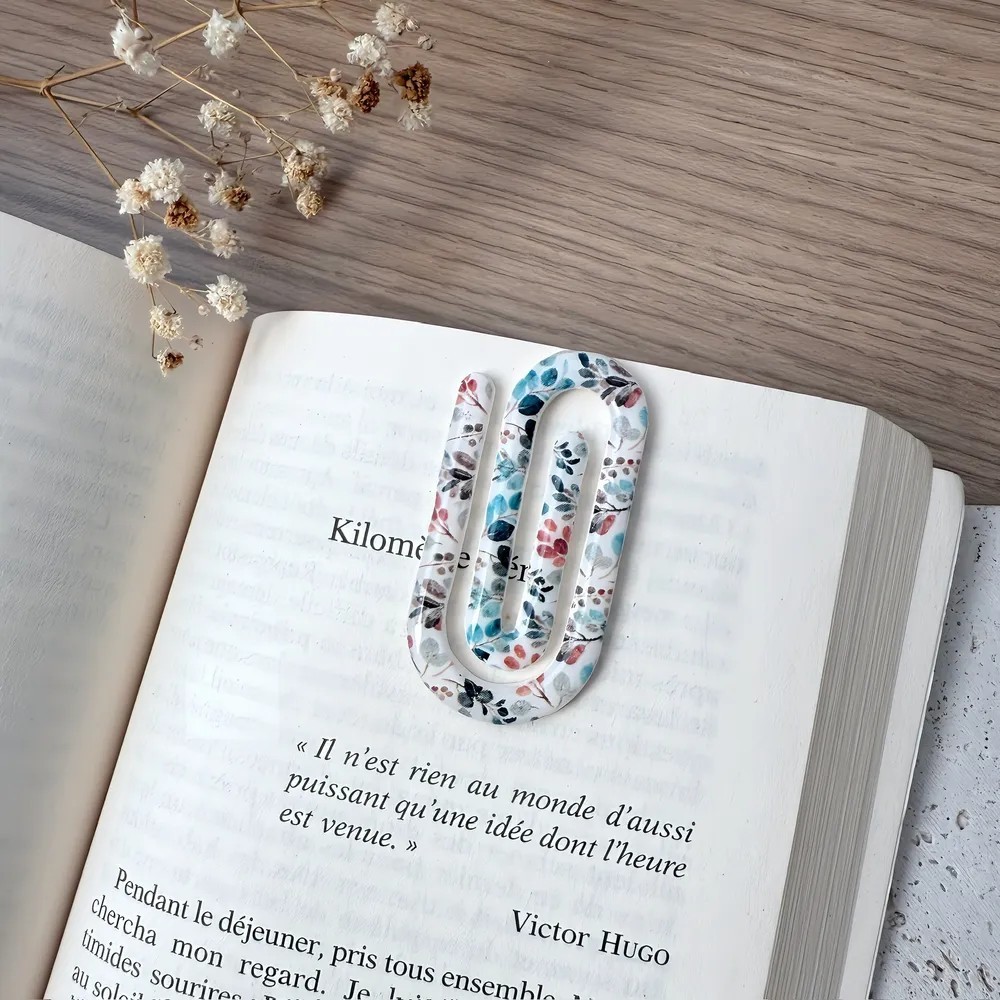 Marque-page bijou – Accessoire livre fait main, original & fleuri | Colibri & Papillon