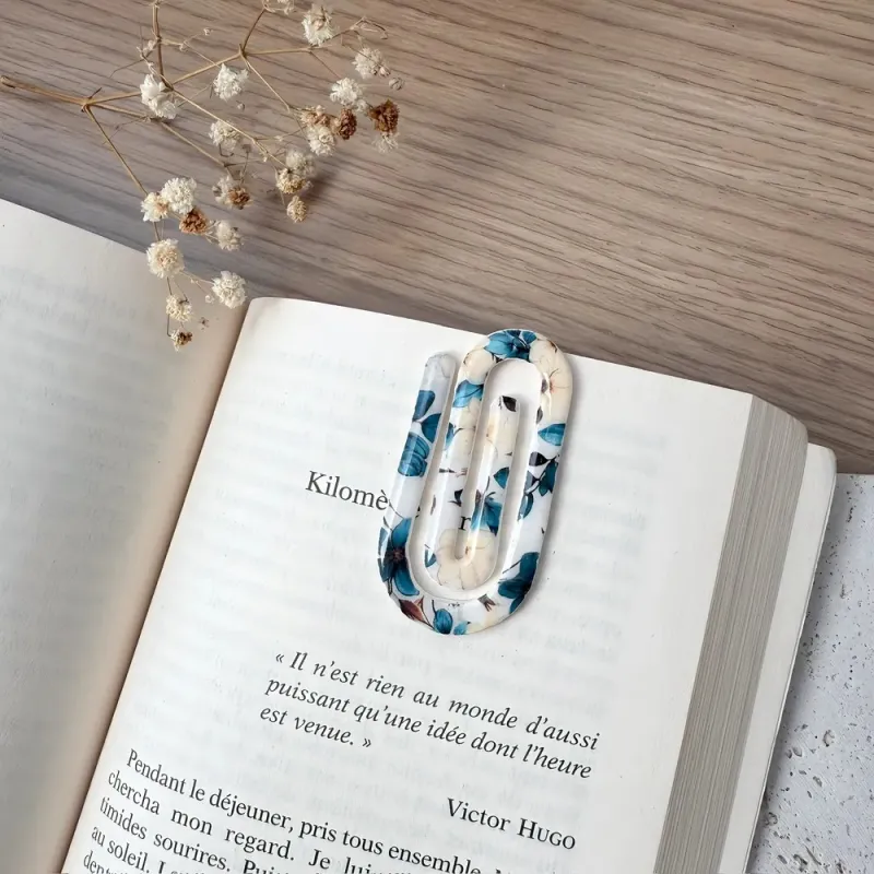 Marque-page bijou – Accessoire livre fait main, original & fleuri | Colibri & Papillon