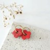Boucles d'oreillles Elia – Fleur moderne et joyeuse faite main | Colibri & Papillon