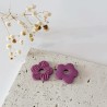 Boucles d'oreillles Elia – Fleur moderne et joyeuse faite main | Colibri & Papillon