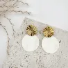Boucles d'oreilles Oréa – Création artisanale marbrée au style solaire | Colibri & Papillon