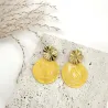 Boucles d'oreilles Oréa – Création artisanale marbrée au style solaire | Colibri & Papillon