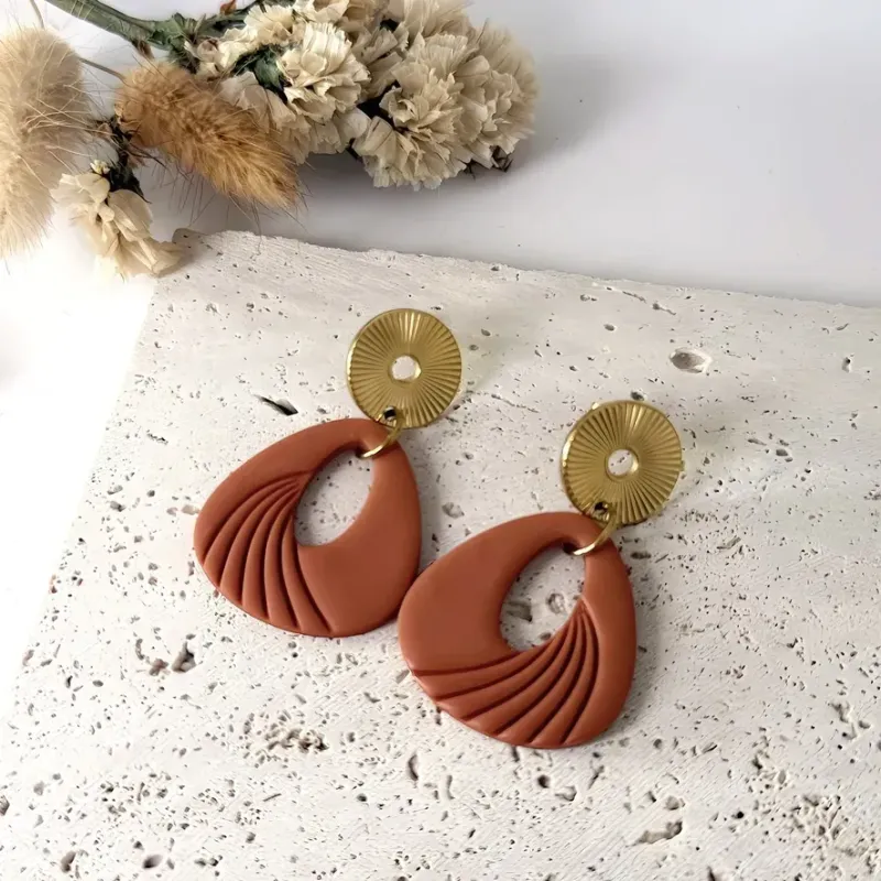 Boucles D'oreilles Aurore – Boucles graphiques en acier hypoallergénique | Colibri & Papillon