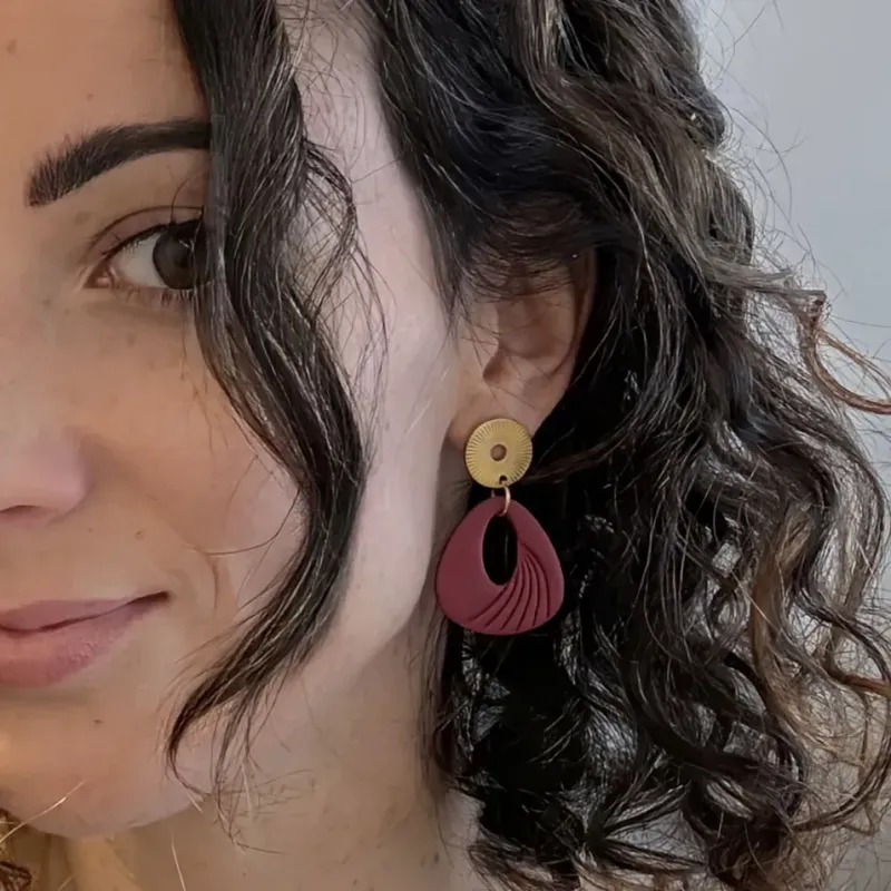 Boucles D'oreilles Aurore – Boucles graphiques en acier hypoallergénique | Colibri & Papillon