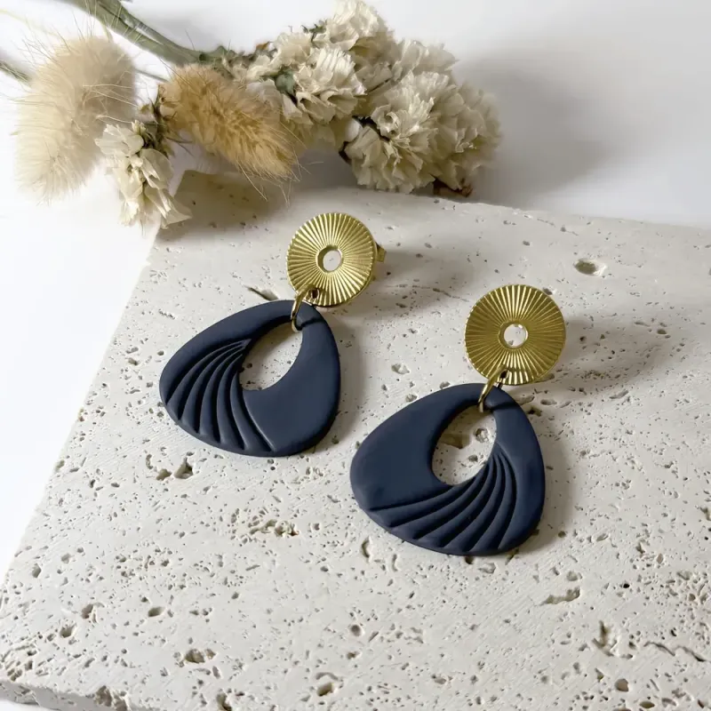 Boucles D'oreilles Aurore – Boucles graphiques en acier hypoallergénique | Colibri & Papillon