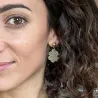 Boucles d’oreilles Flora – Bijou floral doré fait main | Colibri & Papillon