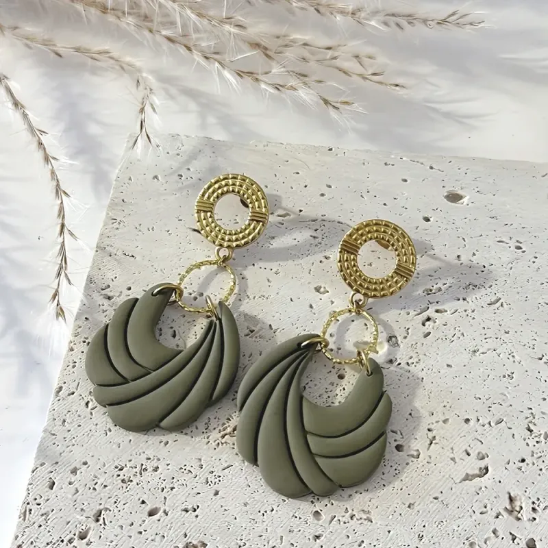 Boucles d’oreilles Elyna – Bijou fait main acier inoxydable | Colibri & Papillon
