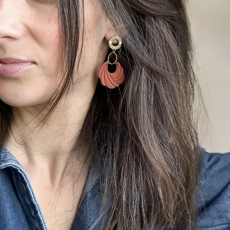 Boucles d’oreilles Elyna – Bijou fait main acier inoxydable | Colibri & Papillon