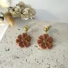 Boucles d’oreilles Flora – Bijou floral doré fait main | Colibri & Papillon