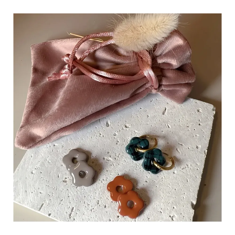 Mini Cléo BOX– Boucles d’oreilles enfant pampilles fleurs interchangeables | Colibri & Papillon