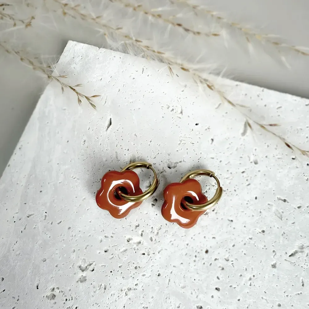 Mini Cléo – Boucles d’oreilles enfant pampilles fleurs interchangeables | Colibri & Papillon