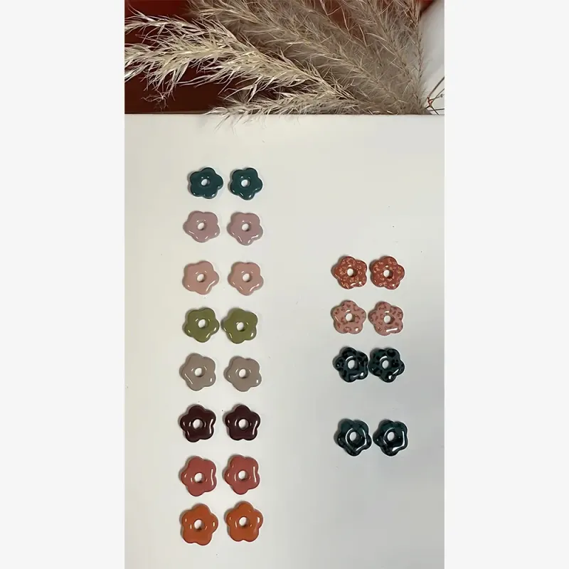 Mini Cléo – Boucles d’oreilles enfant pampilles fleurs interchangeables | Colibri & Papillon