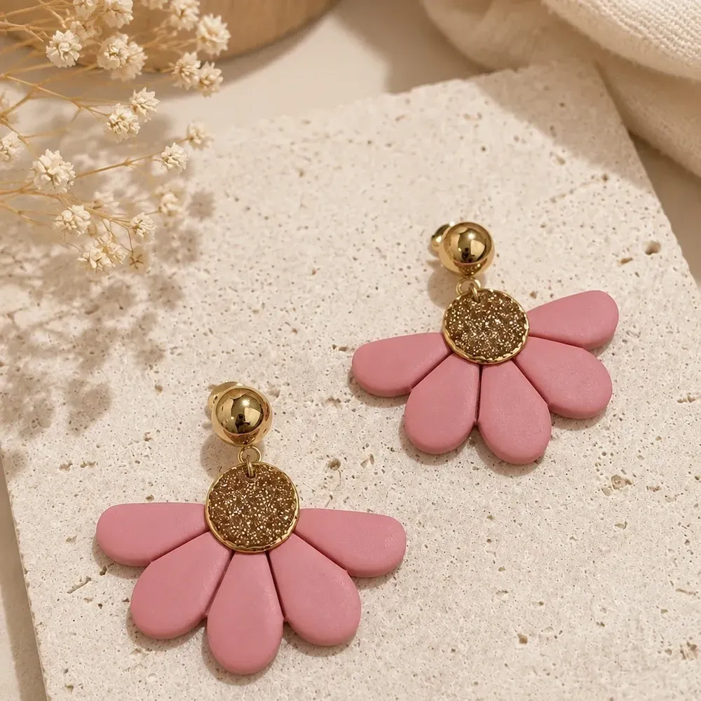 Boucles d’oreilles Maguie – Fleur bohème artisanale | Colibri & Papillon