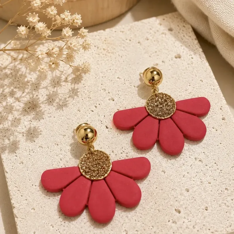 Boucles d’oreilles Maguie – Fleur bohème artisanale | Colibri & Papillon