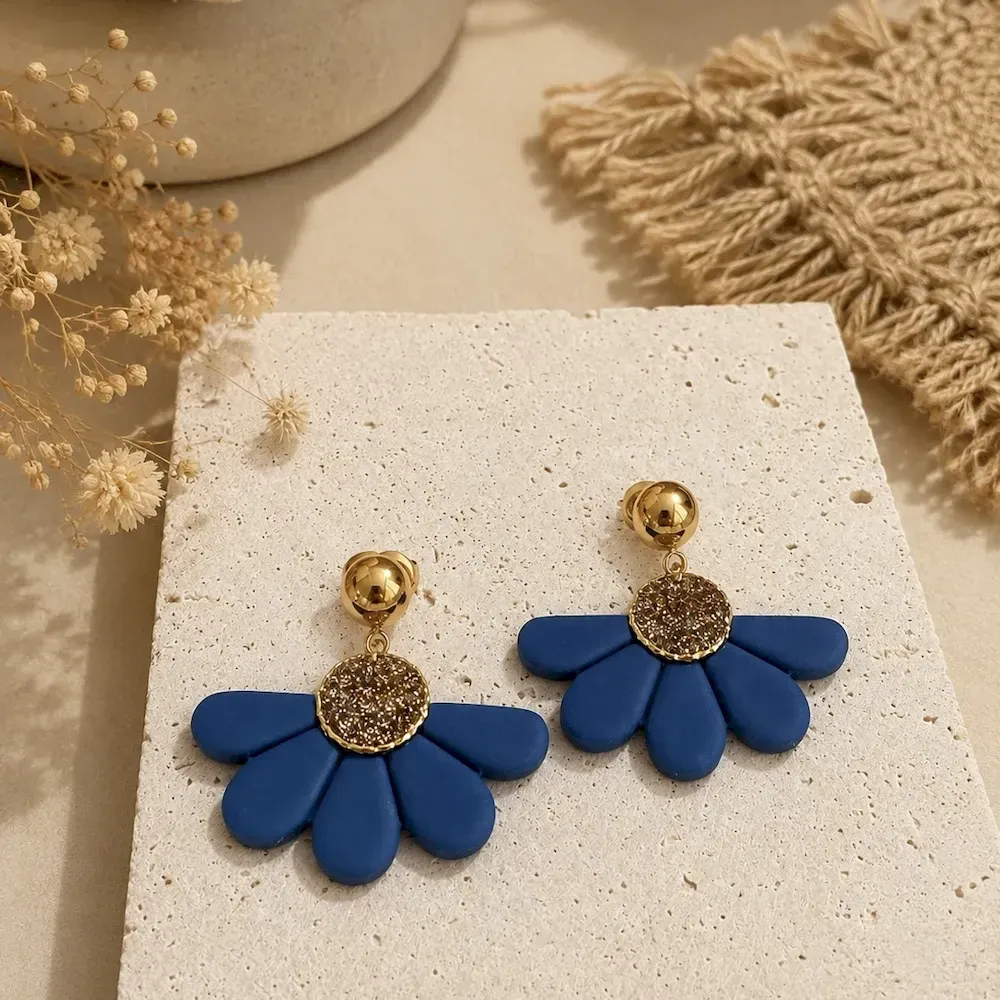 Boucles d’oreilles Maguie – Fleur bohème artisanale | Colibri & Papillon