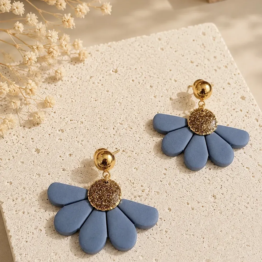 Boucles d’oreilles Maguie – Fleur bohème artisanale | Colibri & Papillon