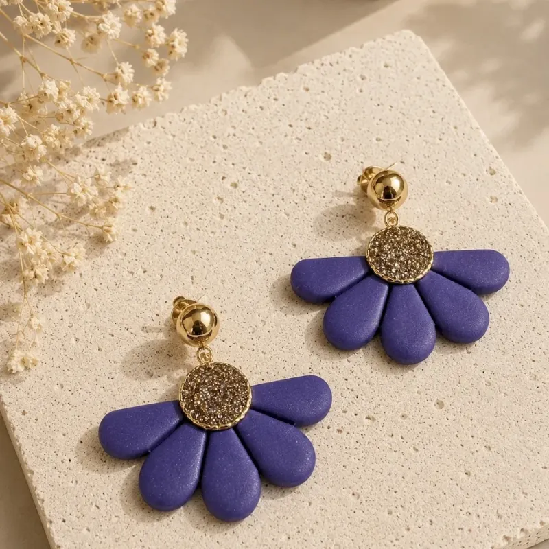 Boucles d’oreilles Maguie – Fleur bohème artisanale | Colibri & Papillon