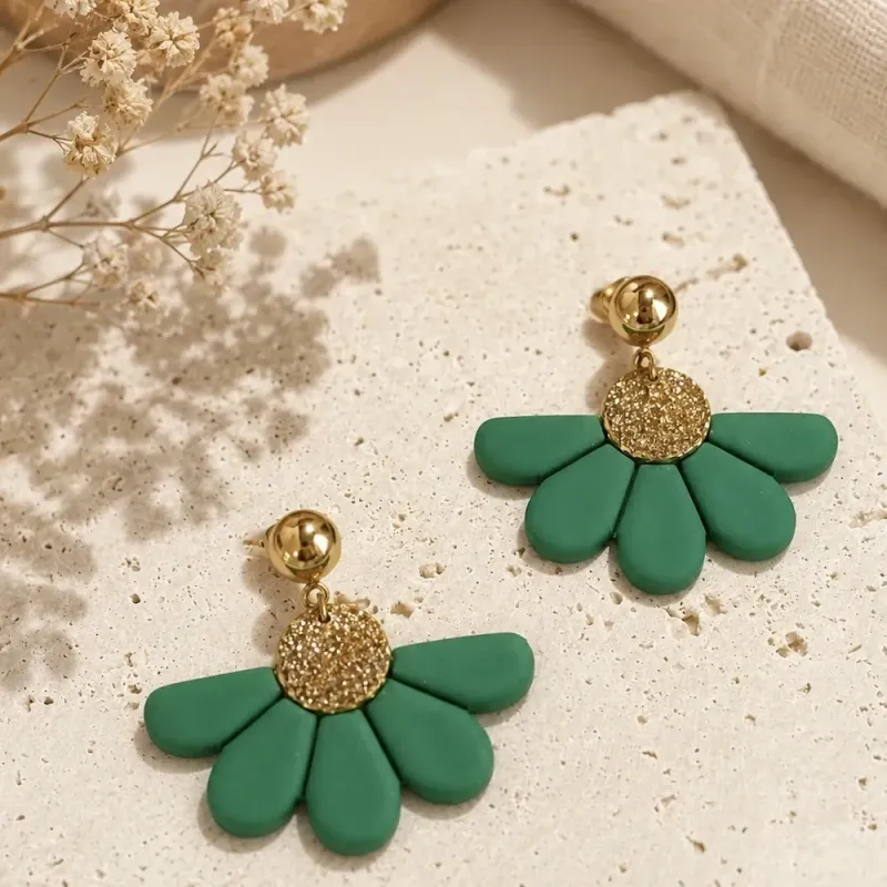 Boucles d’oreilles Maguie – Fleur bohème artisanale | Colibri & Papillon