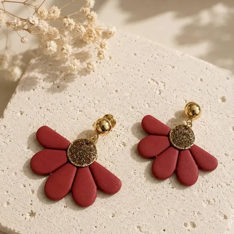 Boucles d’oreilles Maguie – Fleur bohème artisanale | Colibri & Papillon