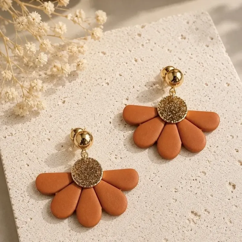 Boucles d’oreilles Maguie – Fleur bohème artisanale | Colibri & Papillon