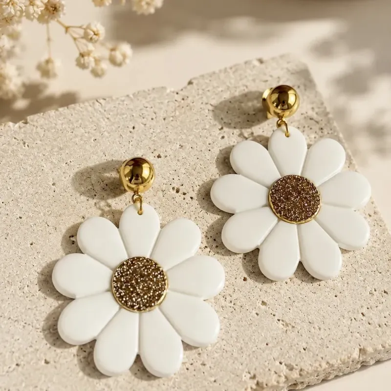 Boucles d’oreilles Daisy fleur bohème | Colibri & Papillon